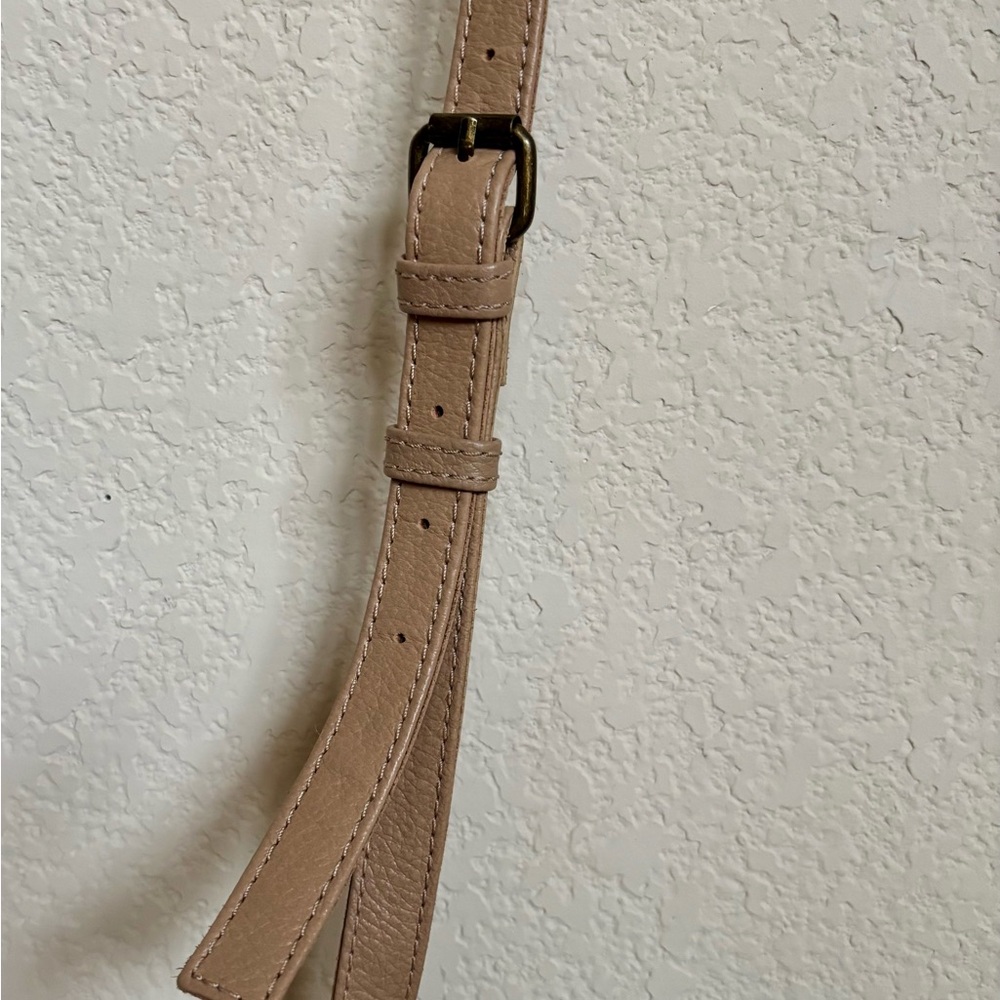 Rachel Roy Genuine Leather Satchel/Crossbody W/ Wood Handles - Taupe/Neutral View 3